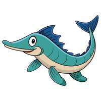 Sturgeon Icon for Aquatic Conservation and Education Projects vector