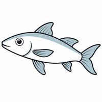 Mullet Fish Simple Line Art Illustration for Print Projects vector
