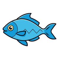 Pacu Fish Flat Design Art for Graphic Projects vector