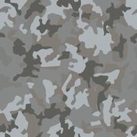 Seamless camouflage for army, hunting and other use. White and gray snow camo texture. Military pattern for fabric print vector
