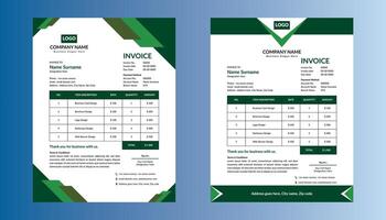 Modern Invoice Design in Bundle. Innovative Template Display for Promotional Campaign. vector