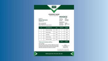 Modern Invoice Design. Innovative Layout Display for Promotional Campaign. vector