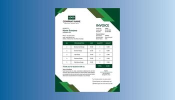 Modern Invoice Design. Innovative Template Display for Promotional Campaign. vector