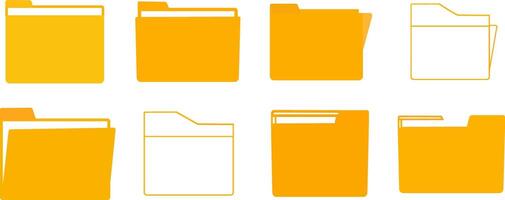 open folder icon. Folder with documents, flat design icon illustration for website design, vector
