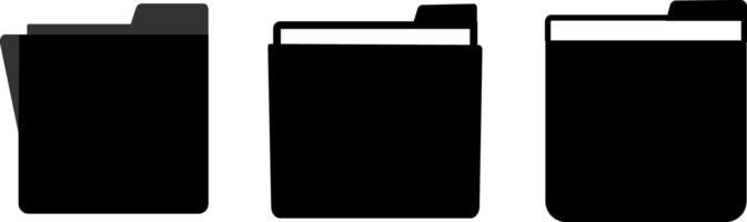 Set of yellow file folder. Office folder collection, Folder Icon design vector