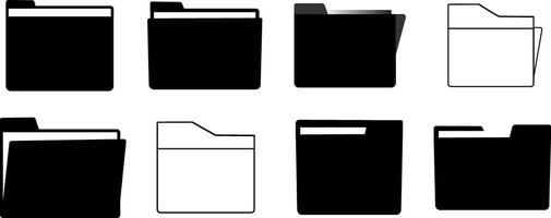 Folder icon set. folder icons vector
