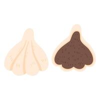 Steamed Modak, ukdiche modak, white modak made from rice flour vector