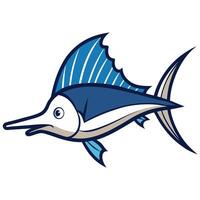Sailfish Artistic Design for Sustainable Seafood Practices vector