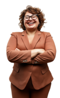 portrait of a beautiful plus size middle-aged lady png