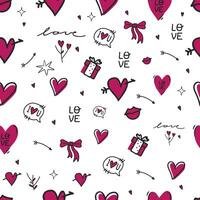 Valentine's Day white background pattern design vector