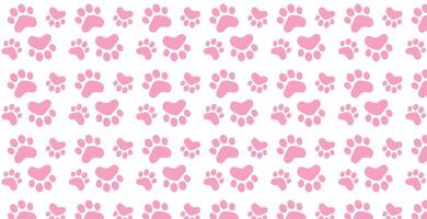 Cat paw pattern with hand drawn water colour animal footprints. Elegant template for fashion prints vector