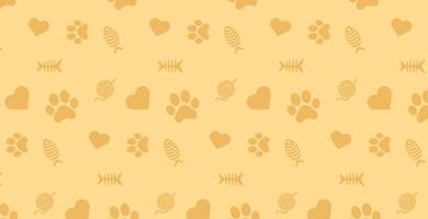 Black trace of dog paw pattern with paw footprints and bones, dog bone background isolated illustration cartoon repeat wallpaper vector