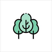 A green tree icon on a white background vector