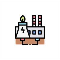 A factory with a light bulb and a sign that says light bulb vector