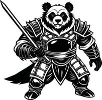 Kung Fu Panda Silhouette in Action vector