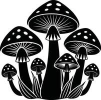 Mushroom Silhouette for Nature Lovers vector