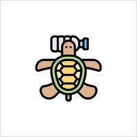 A turtle with a camera on its head vector