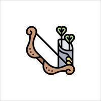 A bow and arrow with a heart on it vector