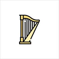 A harp icon on a white background vector