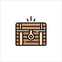 A treasure chest icon on a white background vector