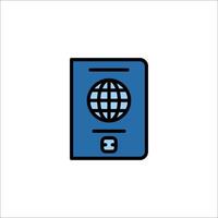 A passport with a globe on it vector