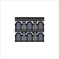 An icon of a building with arches vector