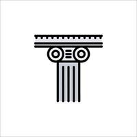 Ancient greek column icon illustration vector