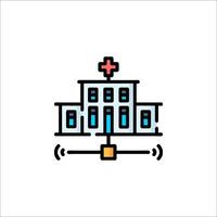 A building with a cross on it vector
