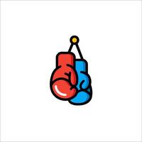A boxing glove icon with a red and blue color vector