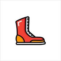 Red boot icon isolated on white background vector