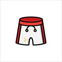 A pair of shorts with a star on it vector