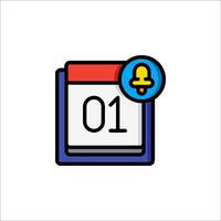 A calendar icon with a microphone icon vector