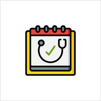 A calendar with a check mark on it vector