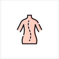 A man's torso with a line on it vector