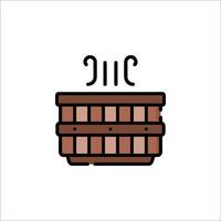 A wooden barrel with the word 2015 on it vector