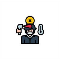 A man with a hammer and a thermometer vector