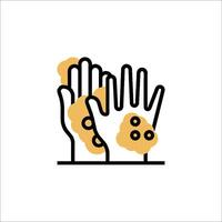 Two hands with soap and a sponge icon vector