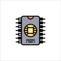 A computer processor icon on a white background vector