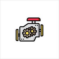 A gearbox icon on a white background vector