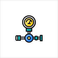 A valve with a number two on it vector