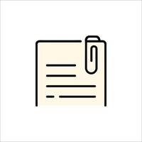 A note pad with a pen on it vector