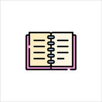 An open book icon on a white background vector