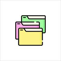 File folder icon illustration vector