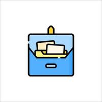 A file folder icon on a white background vector