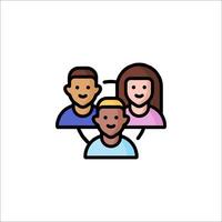 People icon with a circle around them vector
