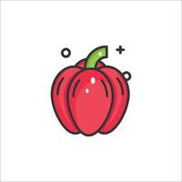 A red pepper icon on a white background vector