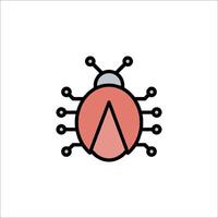 A ladybug icon on a white background vector
