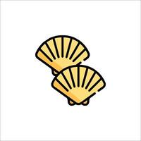 Two shells icon on white background vector