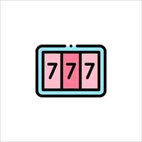 A slot machine with the number 7 on it vector