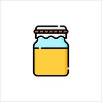 A jar of honey on a white background vector